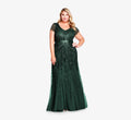 Beaded V-Neck Gown R12367