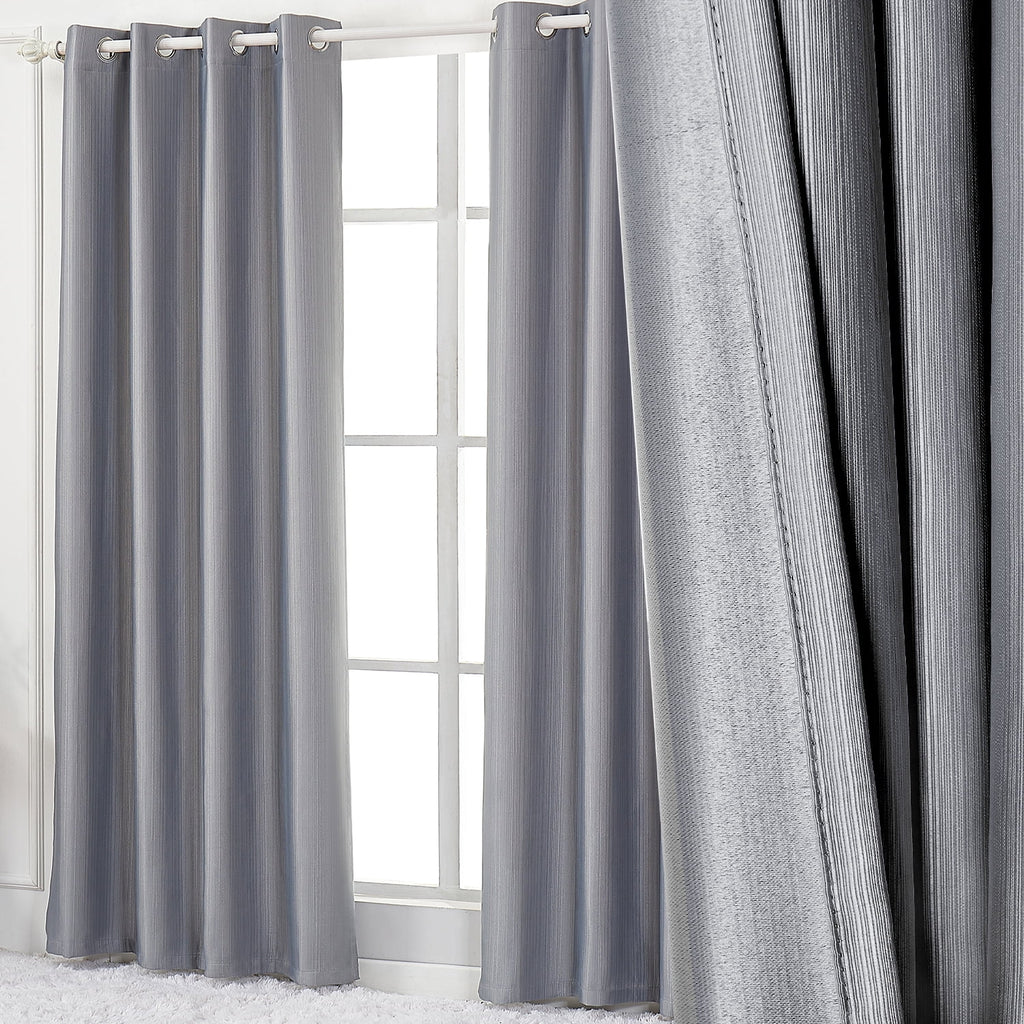90% Blackout Curtains Set of 2 Panels, Light Gray, 52 x 84 inch I103269