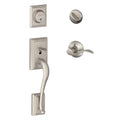 Satin Nickel Single Cylinder Handleset with Accent Lever H175888