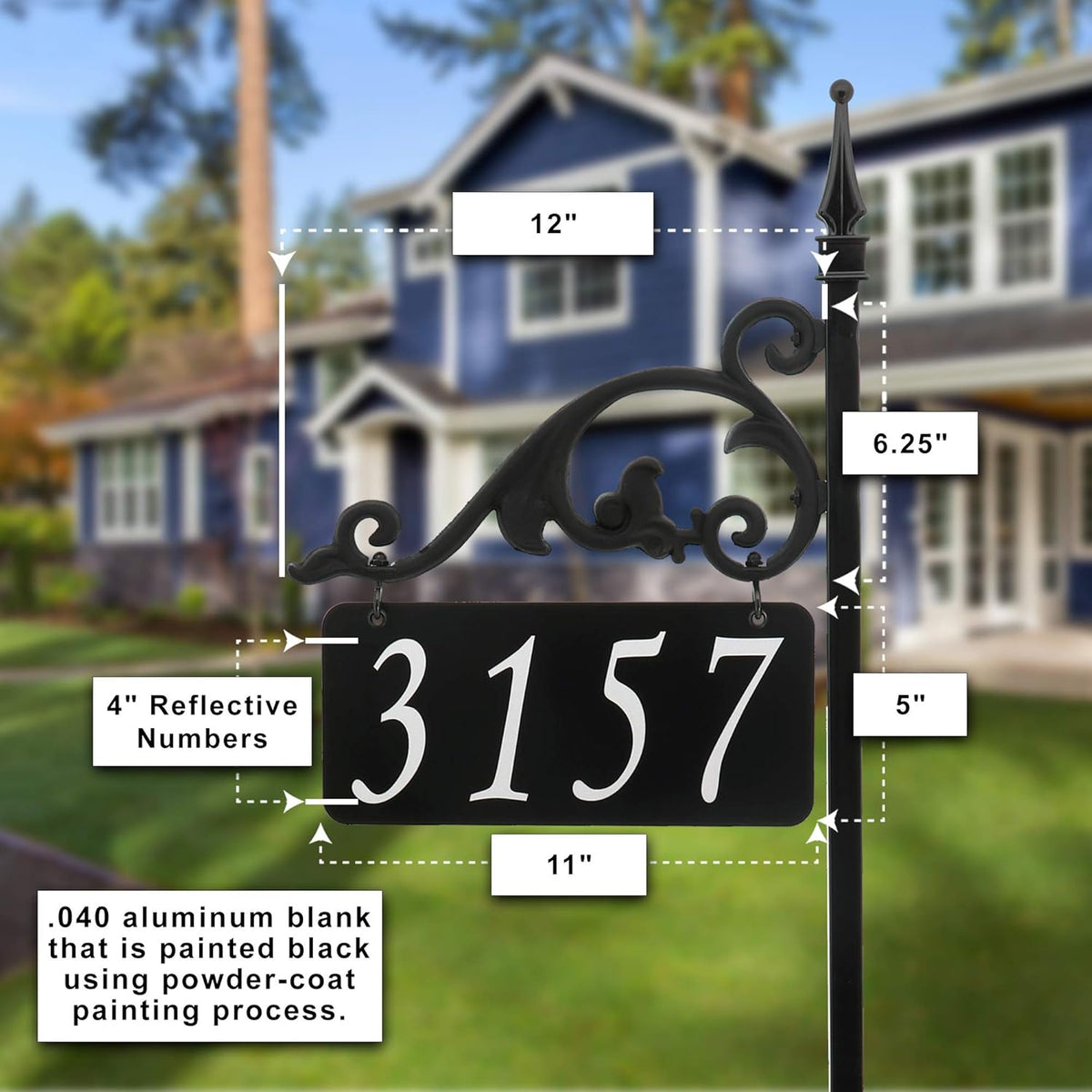 Double Sided Reflective Address Sign H92590