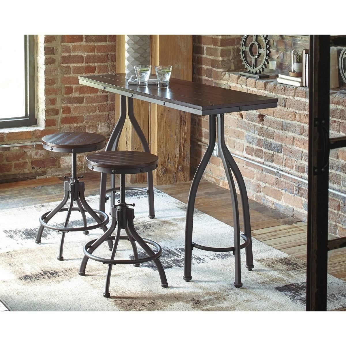 Counter Height 3-Piece Table and Bar Stool Set Z31137