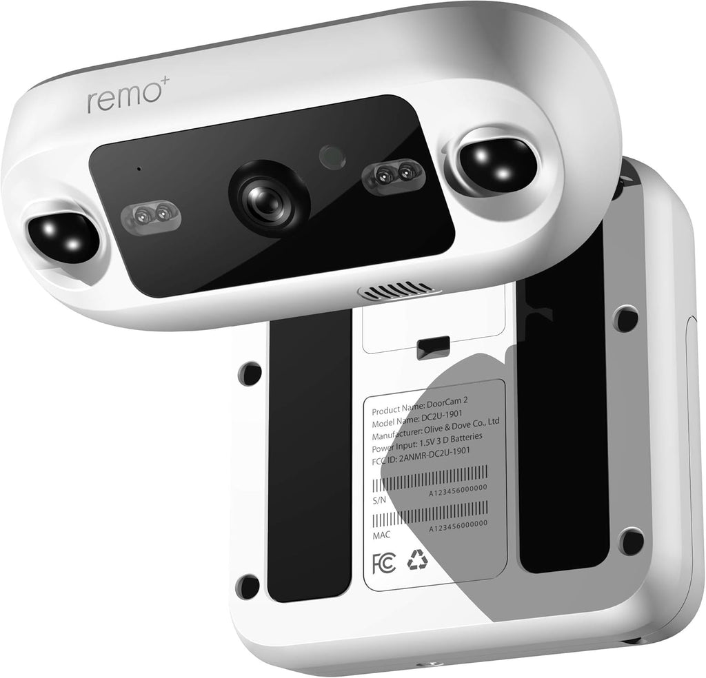 Dark Grey Wireless Over-The-Door Smart Security Camera with 1080p HD Video F12434