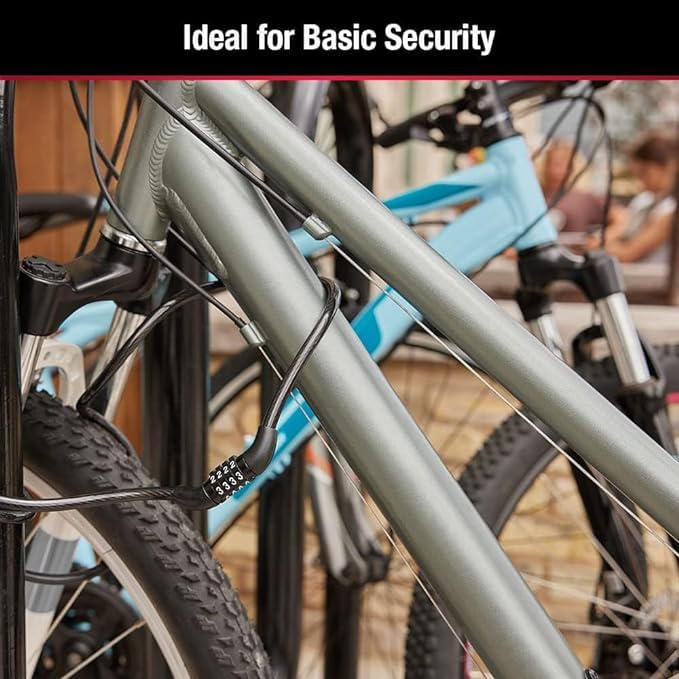 5 Foot Coiled Resettable Combination Bicycle Cable Lock Y816