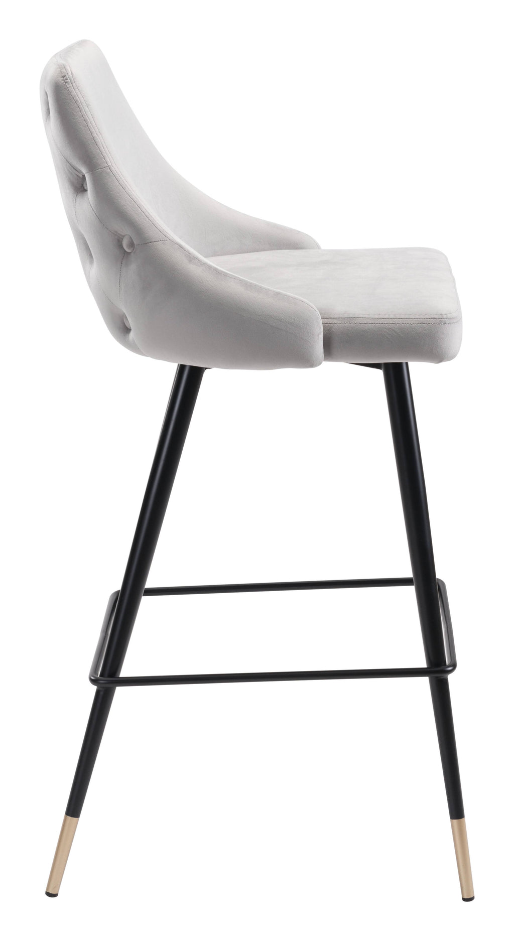 Gray Velvet Bar Chair O75295