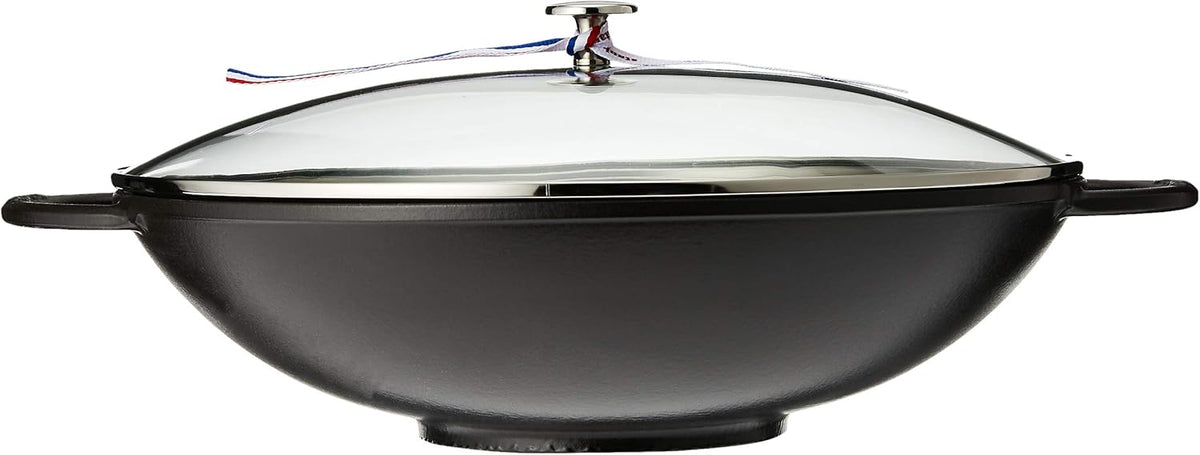 Black Matte Cast Iron Wok E392513
