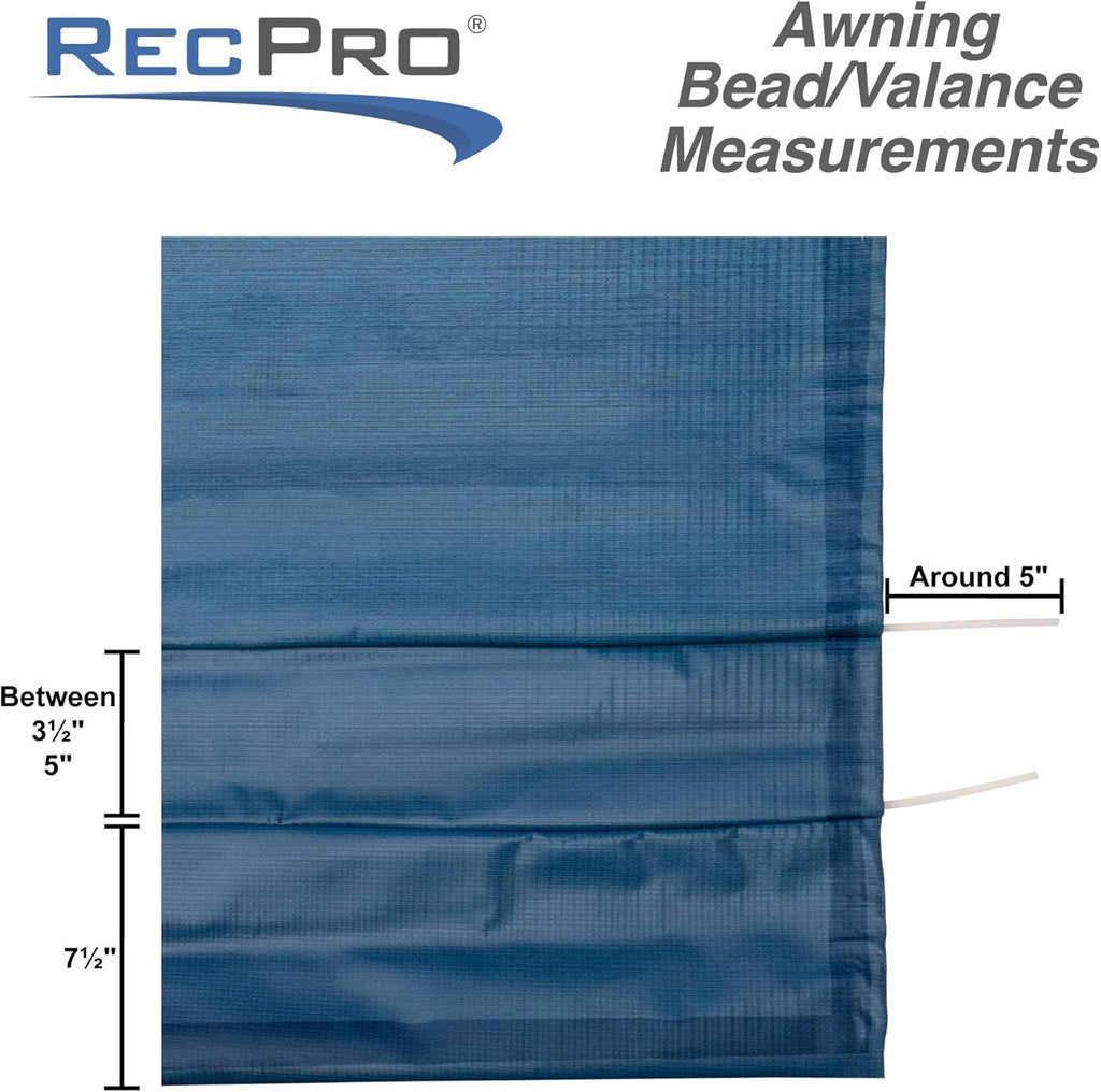 Blue Heat Sealed RV Awning Fabric Replacement 15 Foot Camper Awning S173521