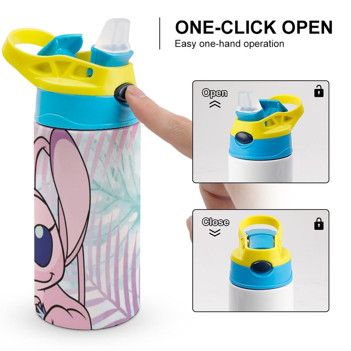 Stainless Steel Vacuum Insulated Water Bottle With Straw Q312490