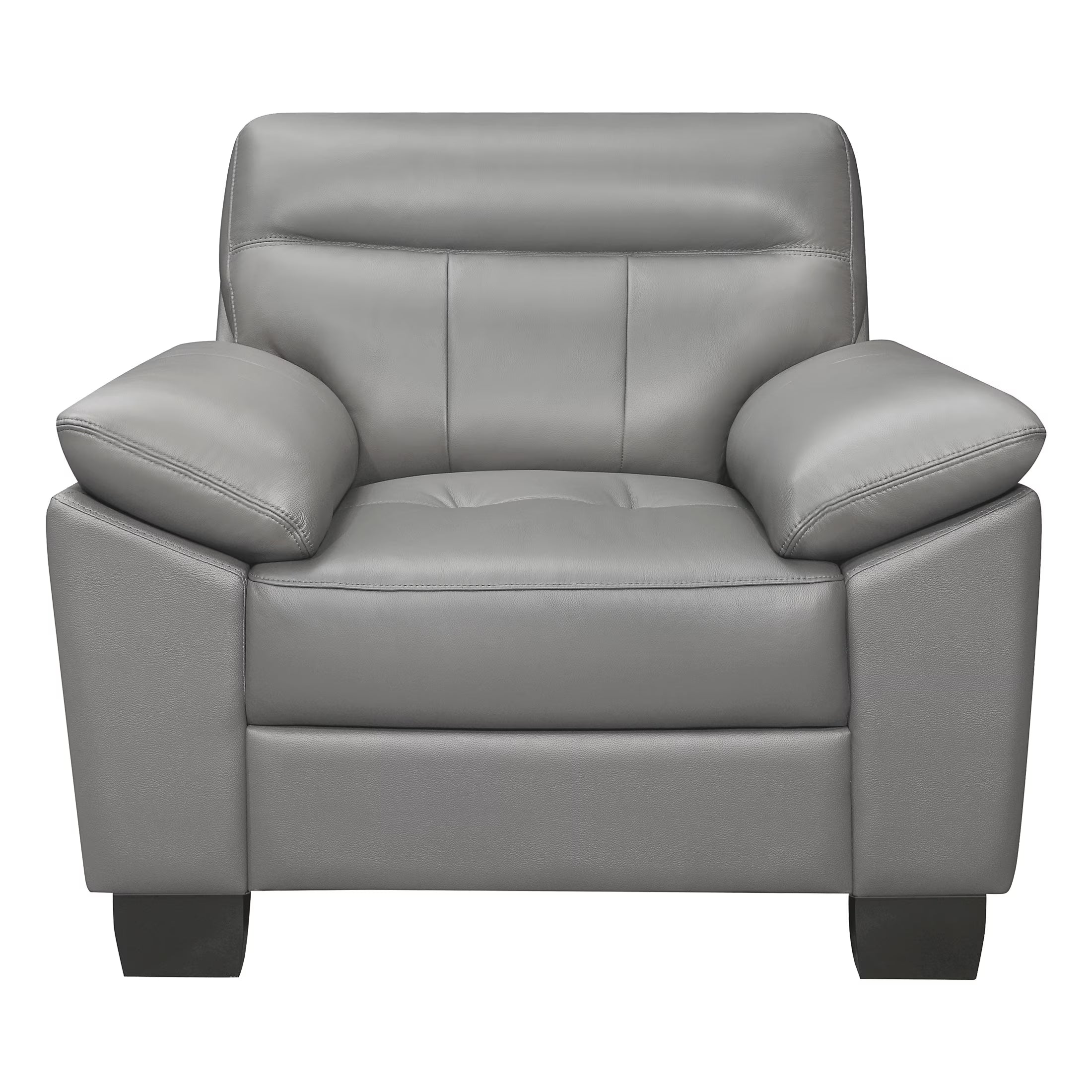 Gray Leather Upholstered Chair N196133