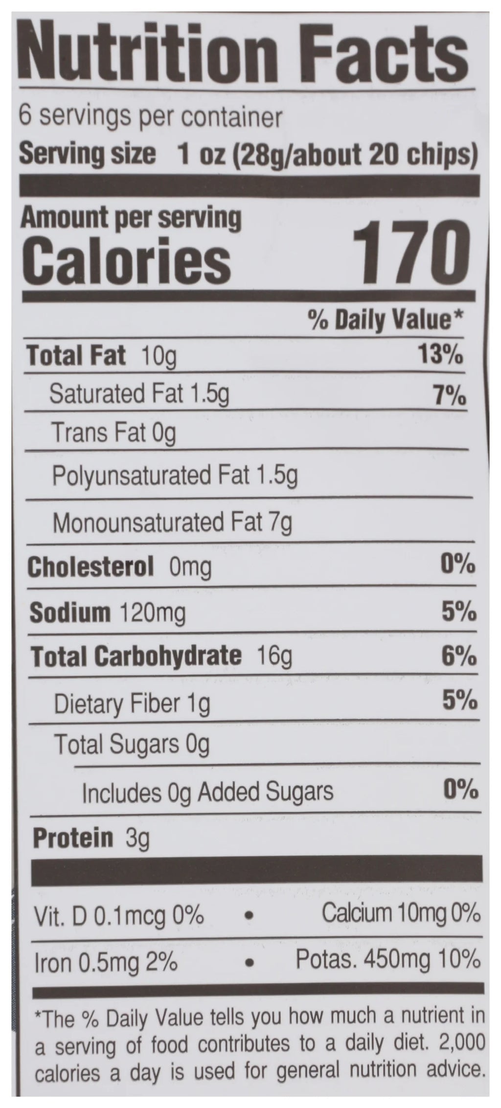Thin & Crispy Potato Chips 6 Ounce Pack Of 12 K9633
