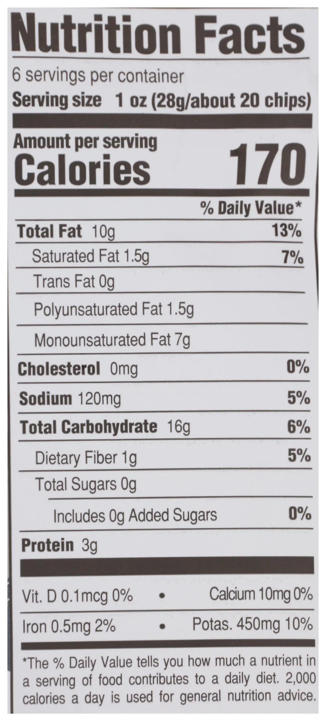 Thin & Crispy Potato Chips 6 Ounce Pack Of 12 K9633