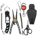 Fishing Tool Combo Kit with Pliers Scissor Fish Gripper Zinger Retractor U85506