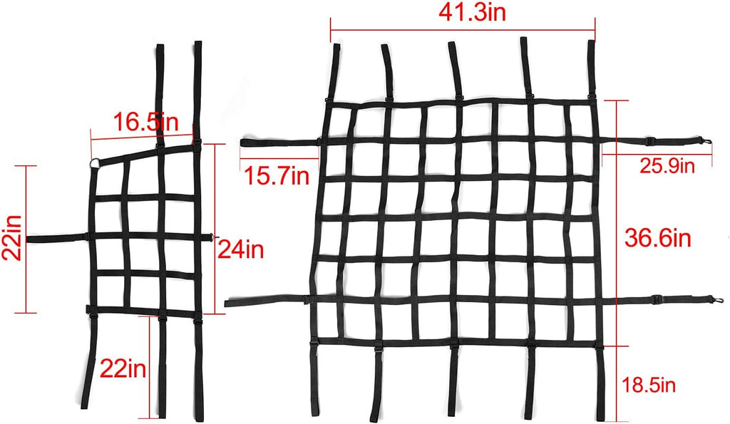 3 Set Mesh Cargo Netting for Jeep Wrangler TJ S474662