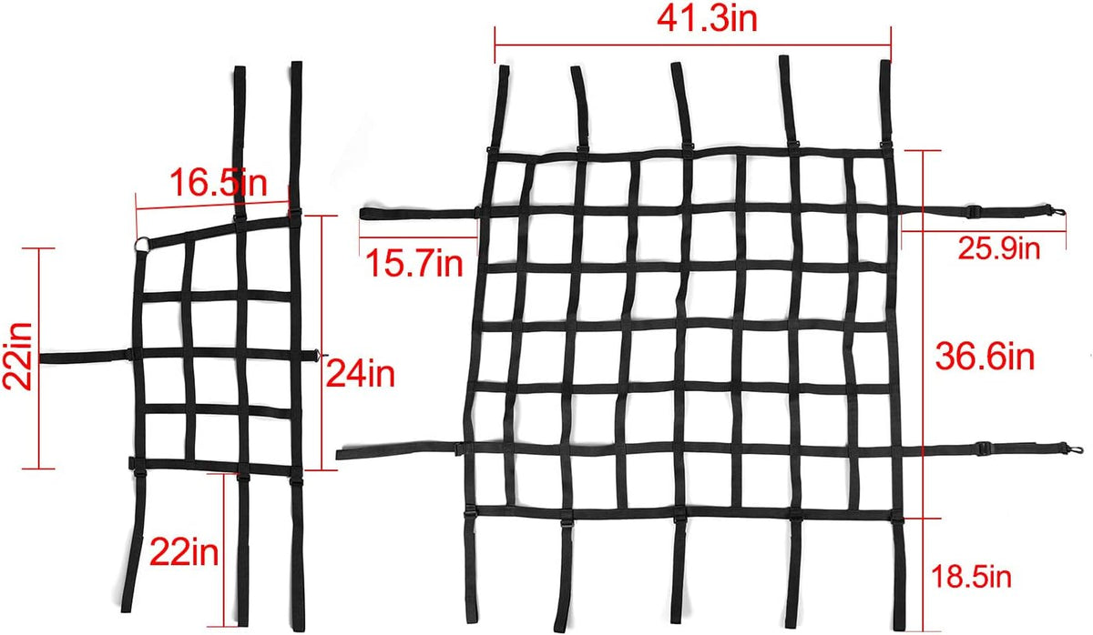 3 Set Mesh Cargo Netting for Jeep Wrangler TJ S474662