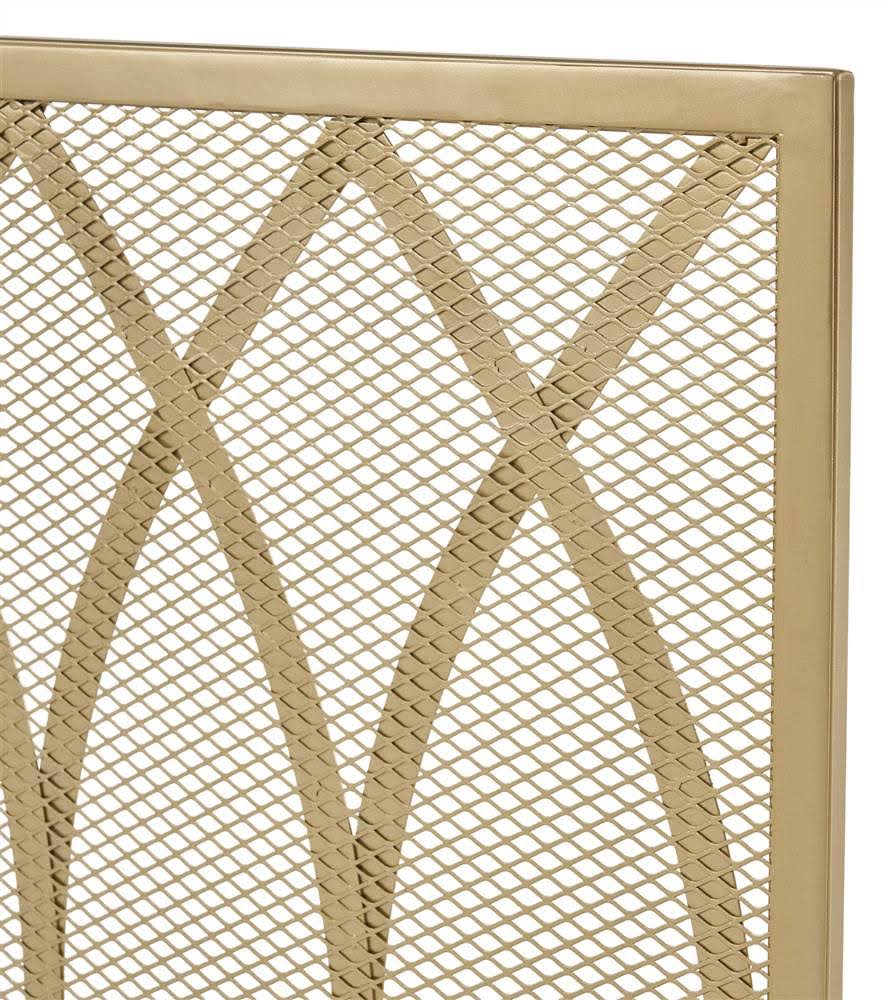 Gold Finish Iron Firescreen T790