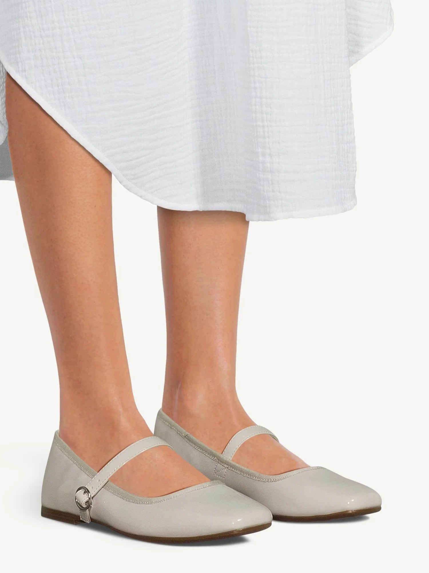 Mary Jane Point Toe Flats Y9581