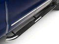 4-Inch Oval Bent End Side Step Bars; Rocker Mount; Stainless Steel B1207
