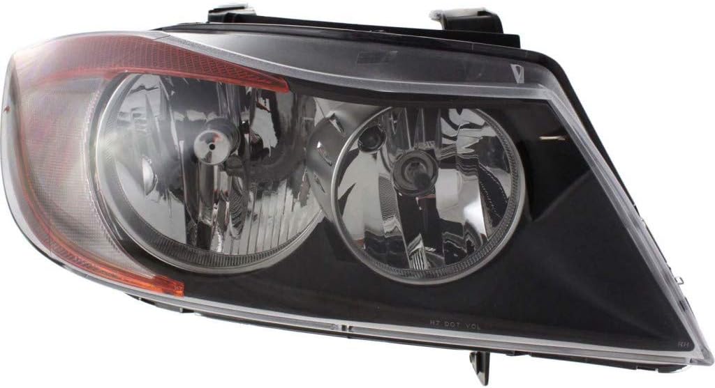 2006 BMW 325xi Headlight Assembly Passenger Side Black Housing T81185