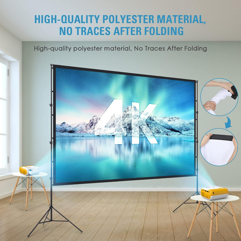 180 Inch Pull Down Projector Screen with Stand E74066