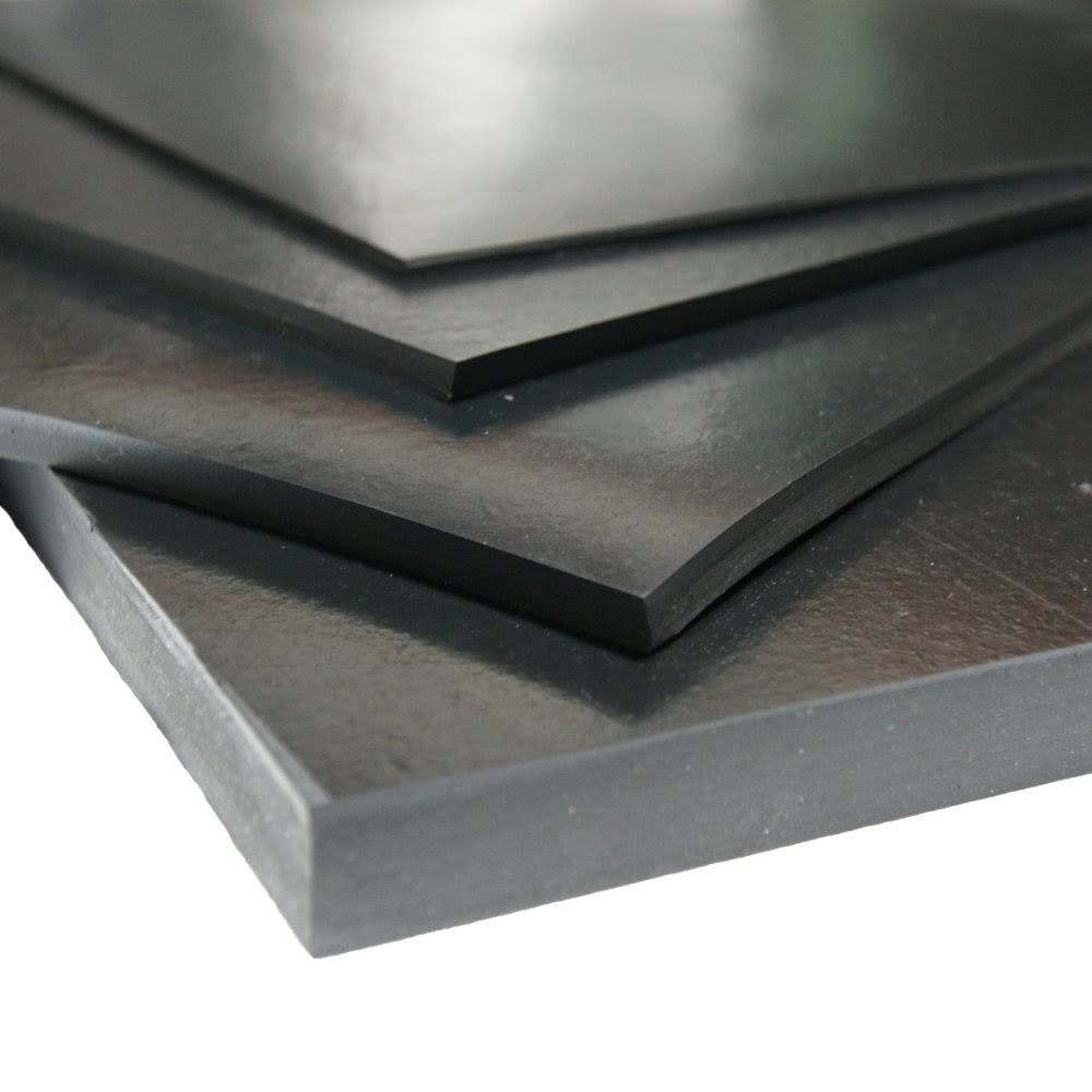 Neoprene 1/8 in. Thick x 36 in. Length x 48 in. Width Rubber Sheet, Black N461232