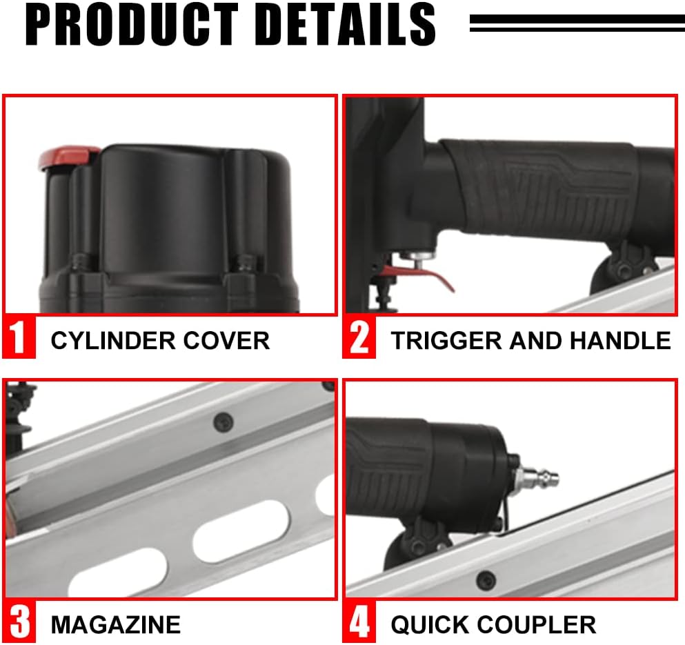 Pneumatic Framing Nailer, 21 Degree, 2-Inch to 3-1/2-Inch I45309