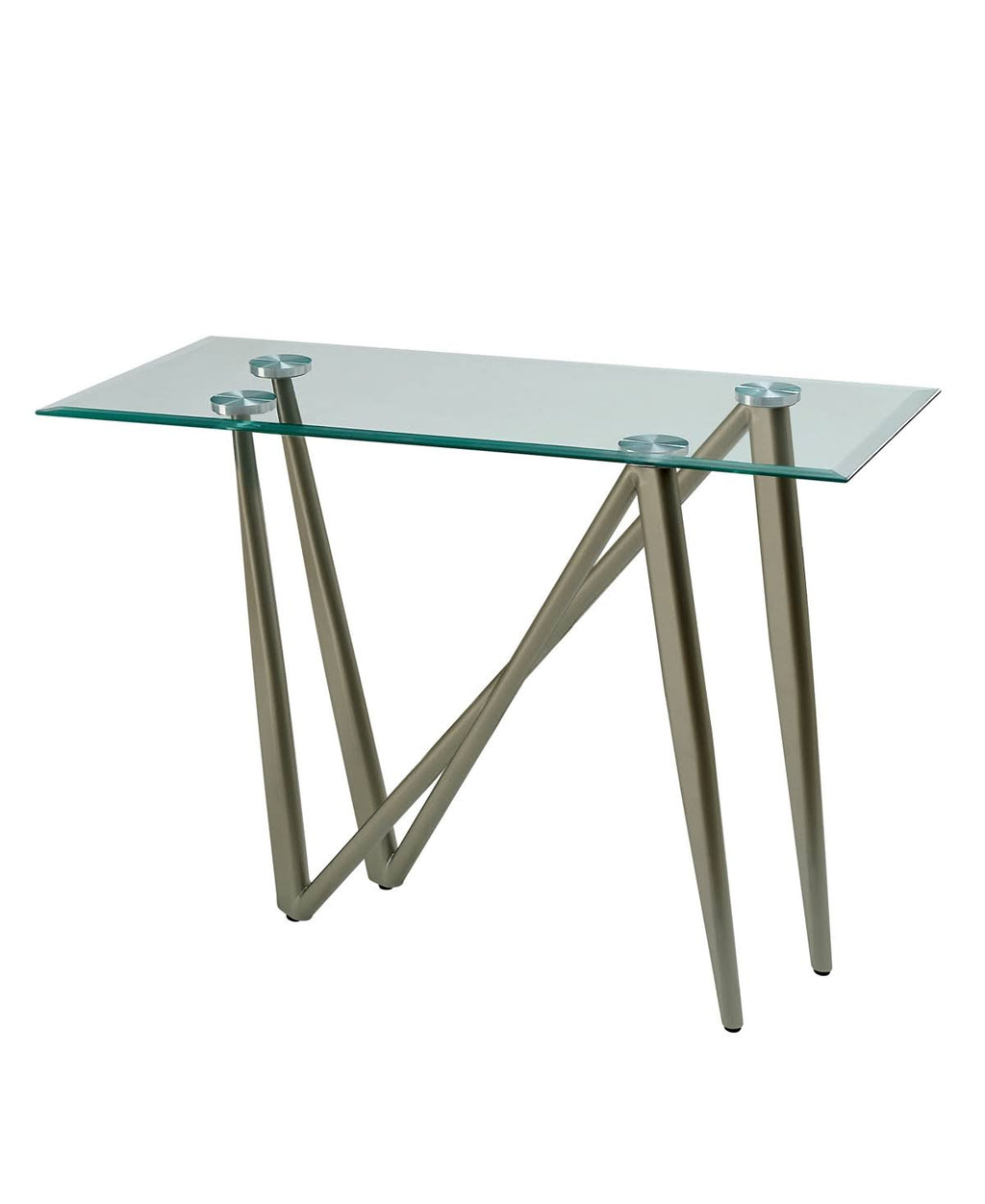 Glass Top Console Table Champagne I96654