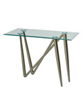 Glass Top Console Table Champagne I96654