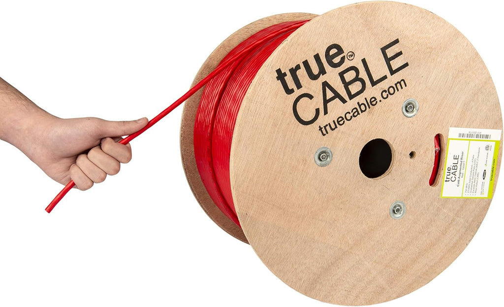1000ft Red 23AWG 4 Pair Solid Bare Copper Bulk Ethernet Cable I5443