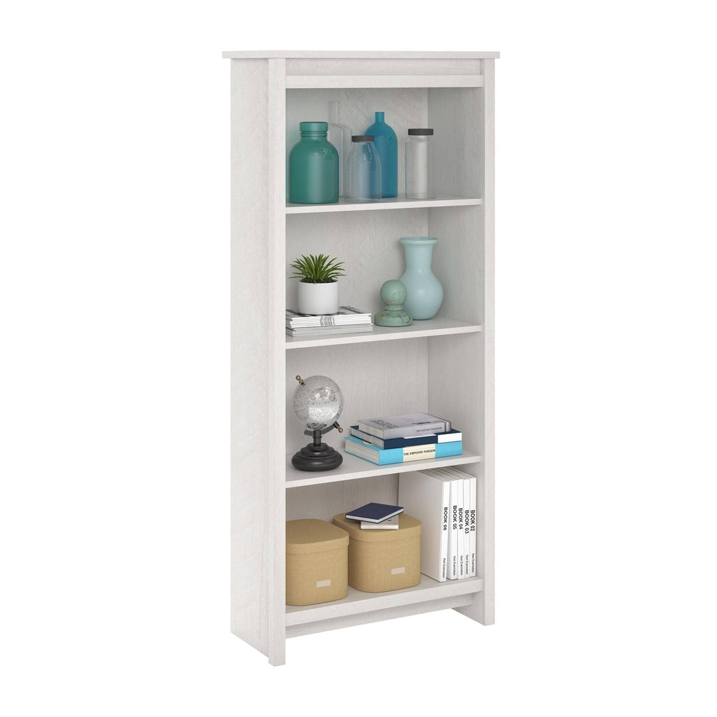 Ivory Oak 4 Shelf Bookcase P617