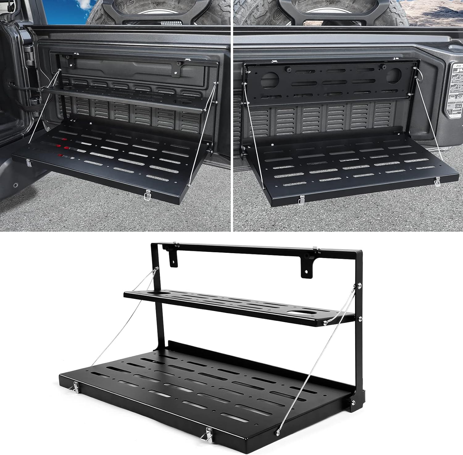 Tailgate Table Rear Foldable Cargo Shelf Aluminum Alloy Storage Rack Z174916