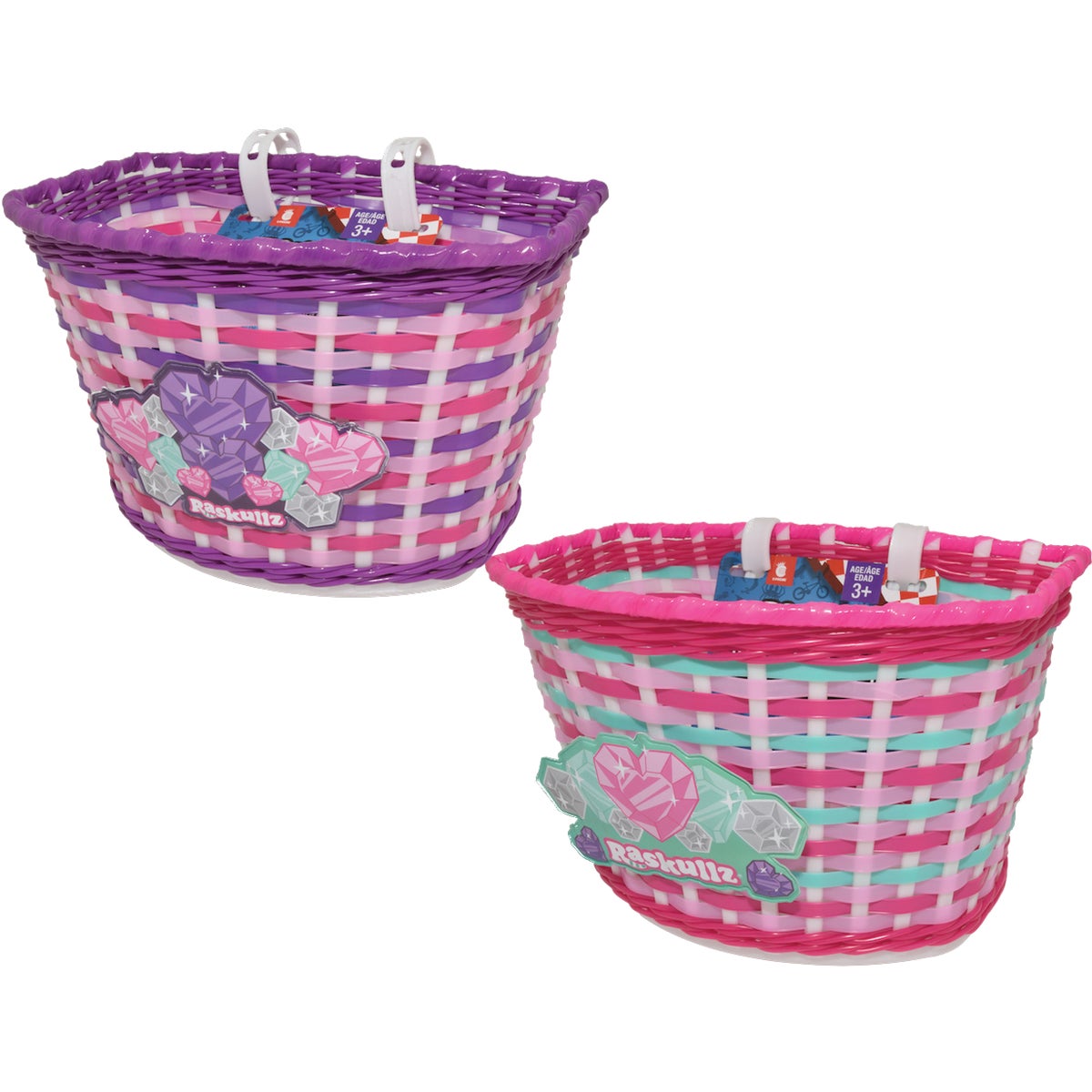 Plastic Weave Handle Bicycle Basket A861