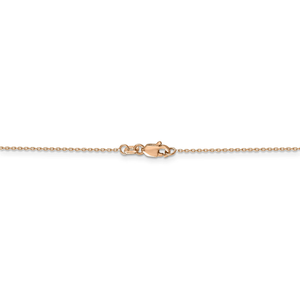 14 Karat Rose Gold Diamond-cut Cable Chain Necklace P224