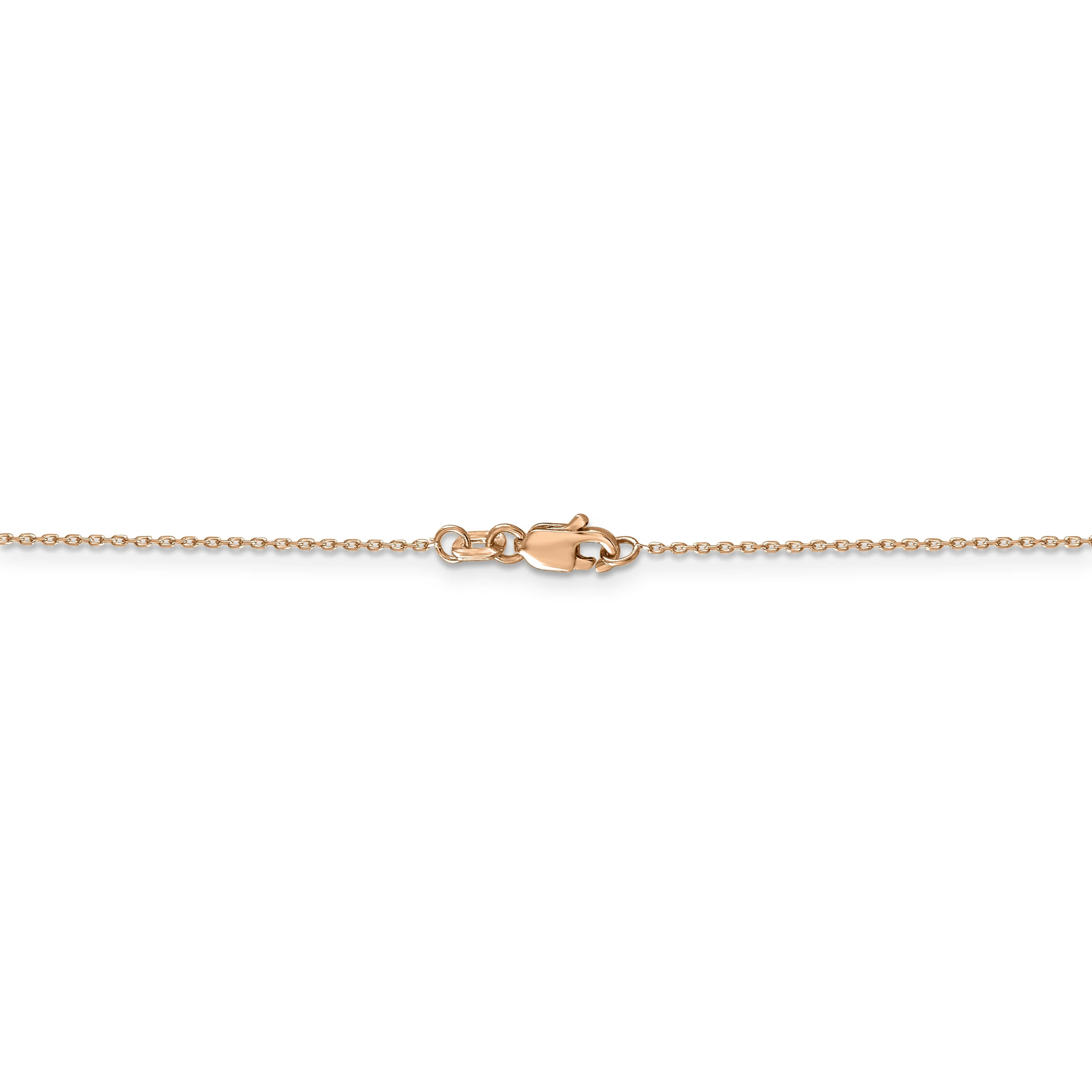 14 Karat Rose Gold Diamond-cut Cable Chain Necklace P224