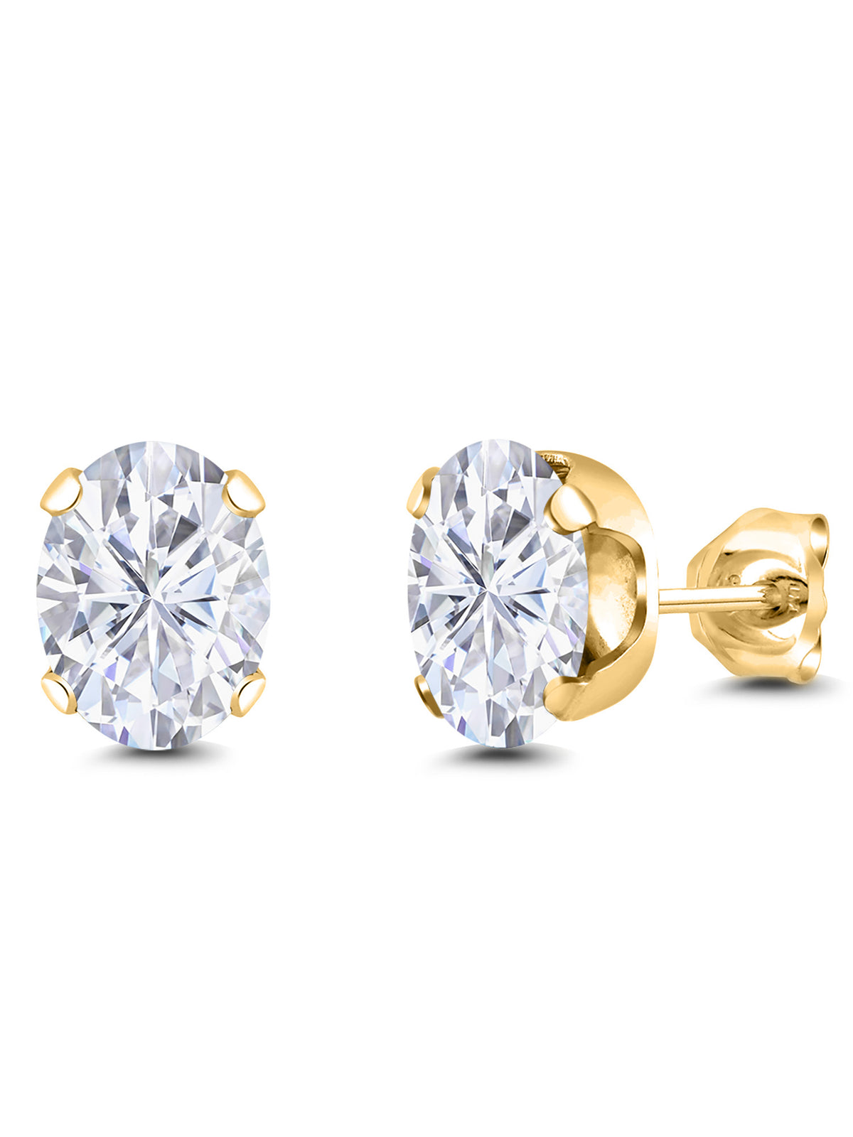 Oval GH Created Moissanite Stud Earrings G286