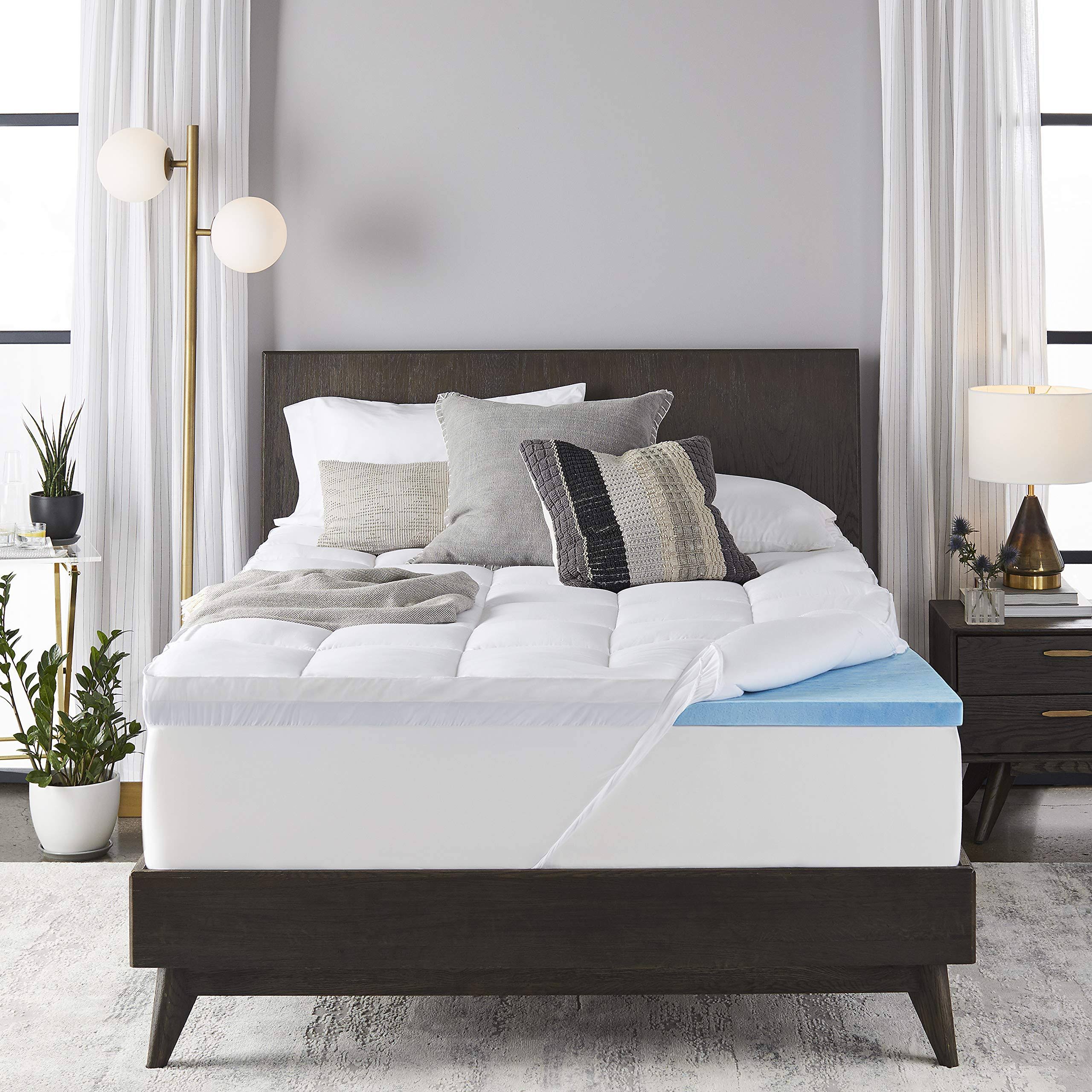 4-Inch Dual Layer Gel Memory Foam Mattress Topper, Full S125876