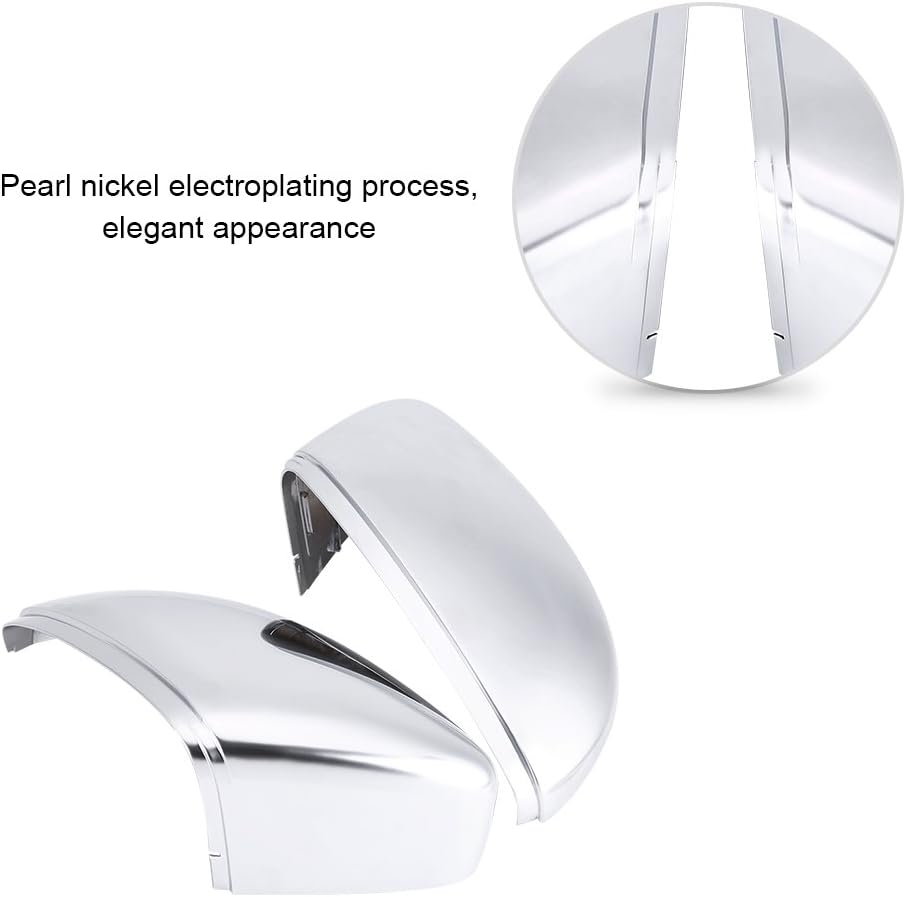 Matte Chrome Rearview Mirror Cover Trim Pair B442959