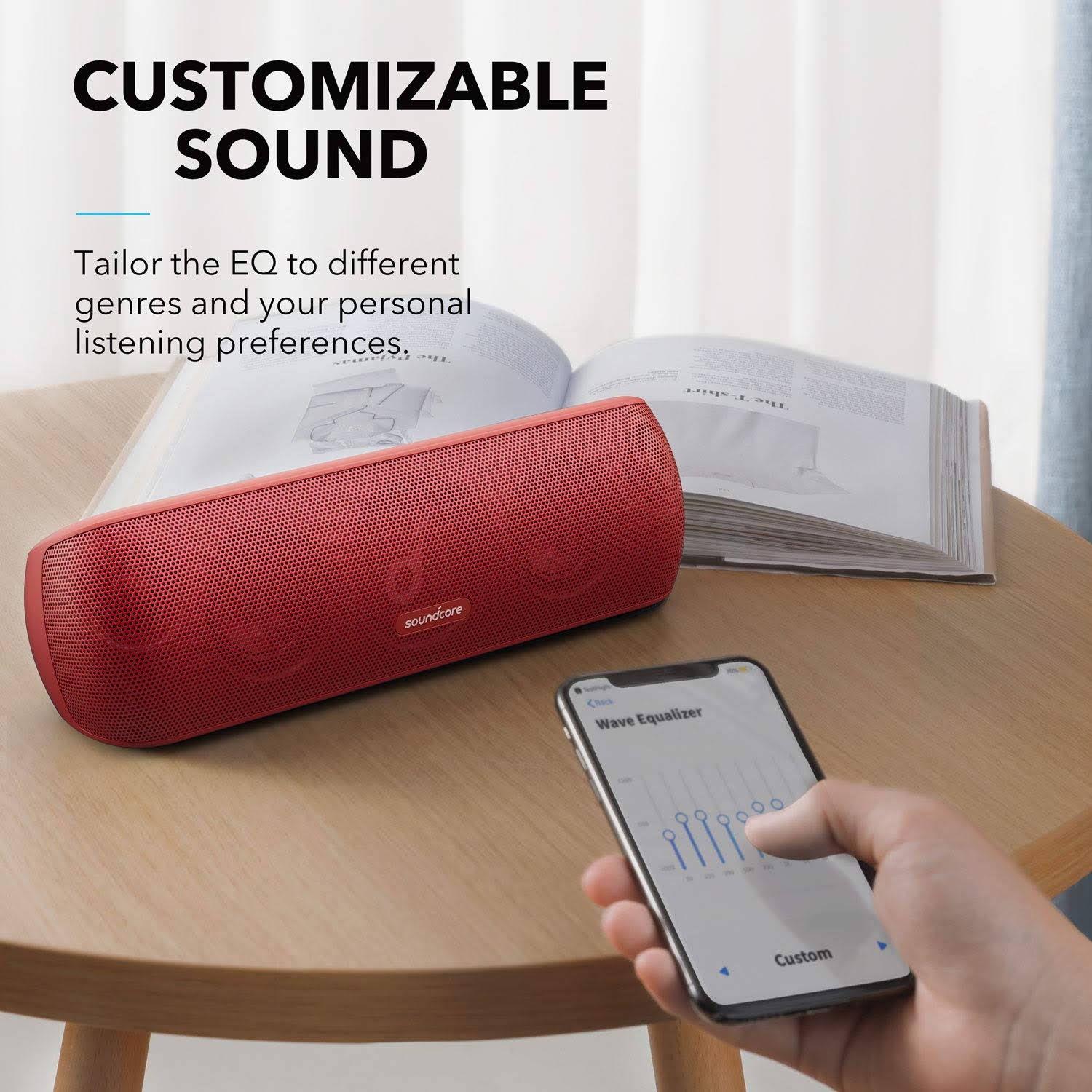 Red Bluetooth Speaker with Hi-Res 30W Audio T9423