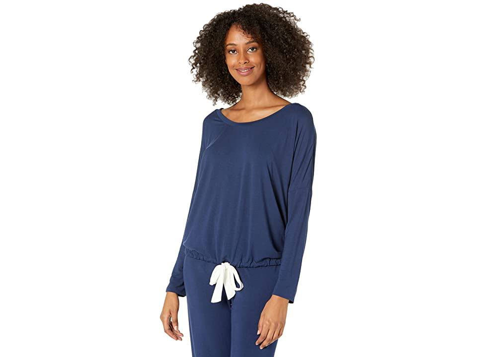 Navy Ivory Modal Slouchy PJ Set D7836