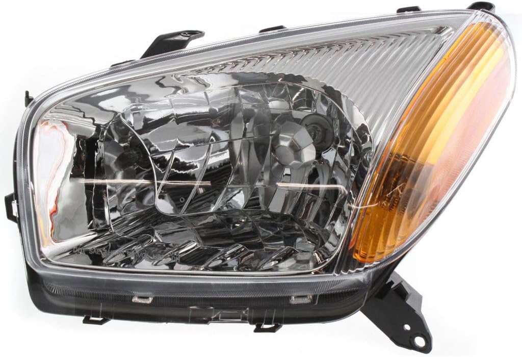 2001 2002 TOYOTA RAV4 Head Light Assembly Driver Side Chrome w/Bulbs T15784