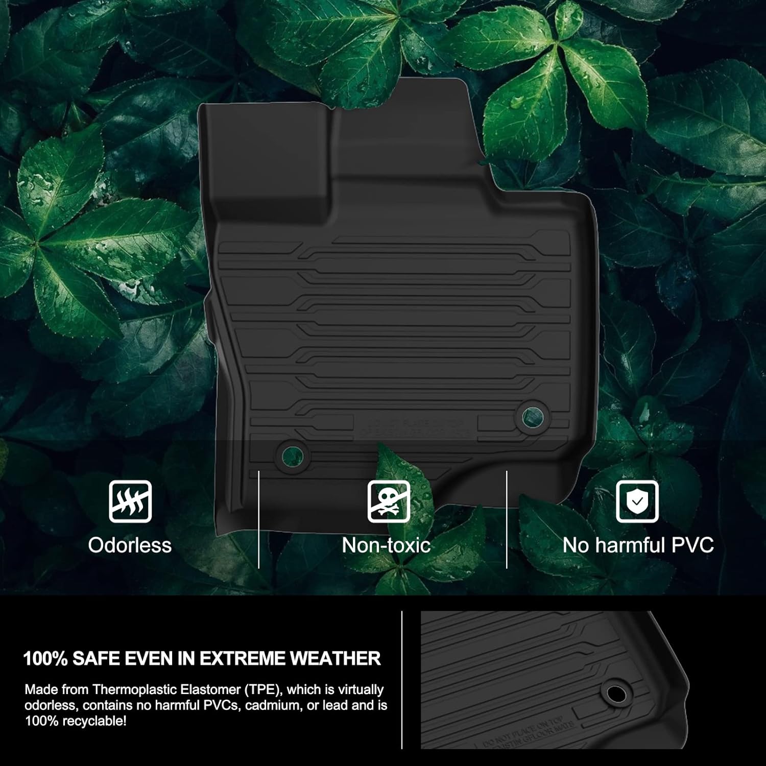 F150 Floor Mats for 2021 2022 Ford F-150 SuperCrew Cab All Weather Custom Fit Liners F2760