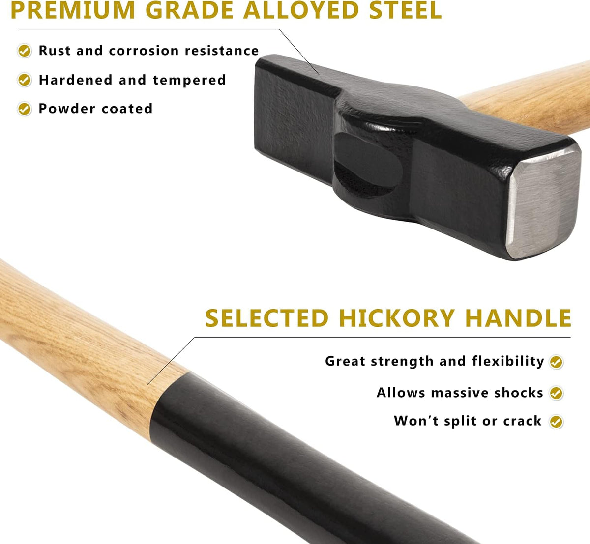 16” Wolf Jaw Tongs and Hammer Tool Set, Pack of 2 R660951