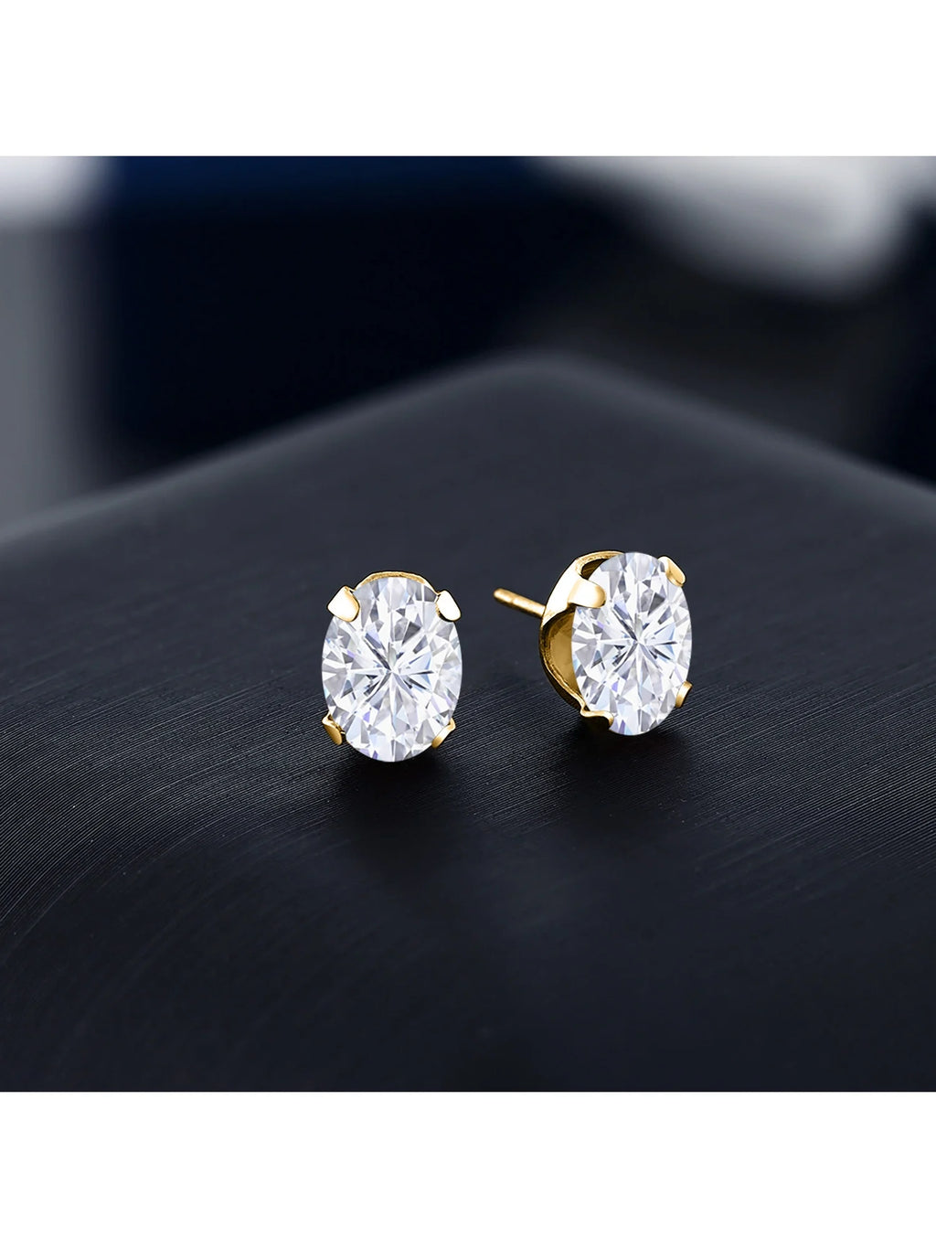 Oval GH Created Moissanite Stud Earrings G286