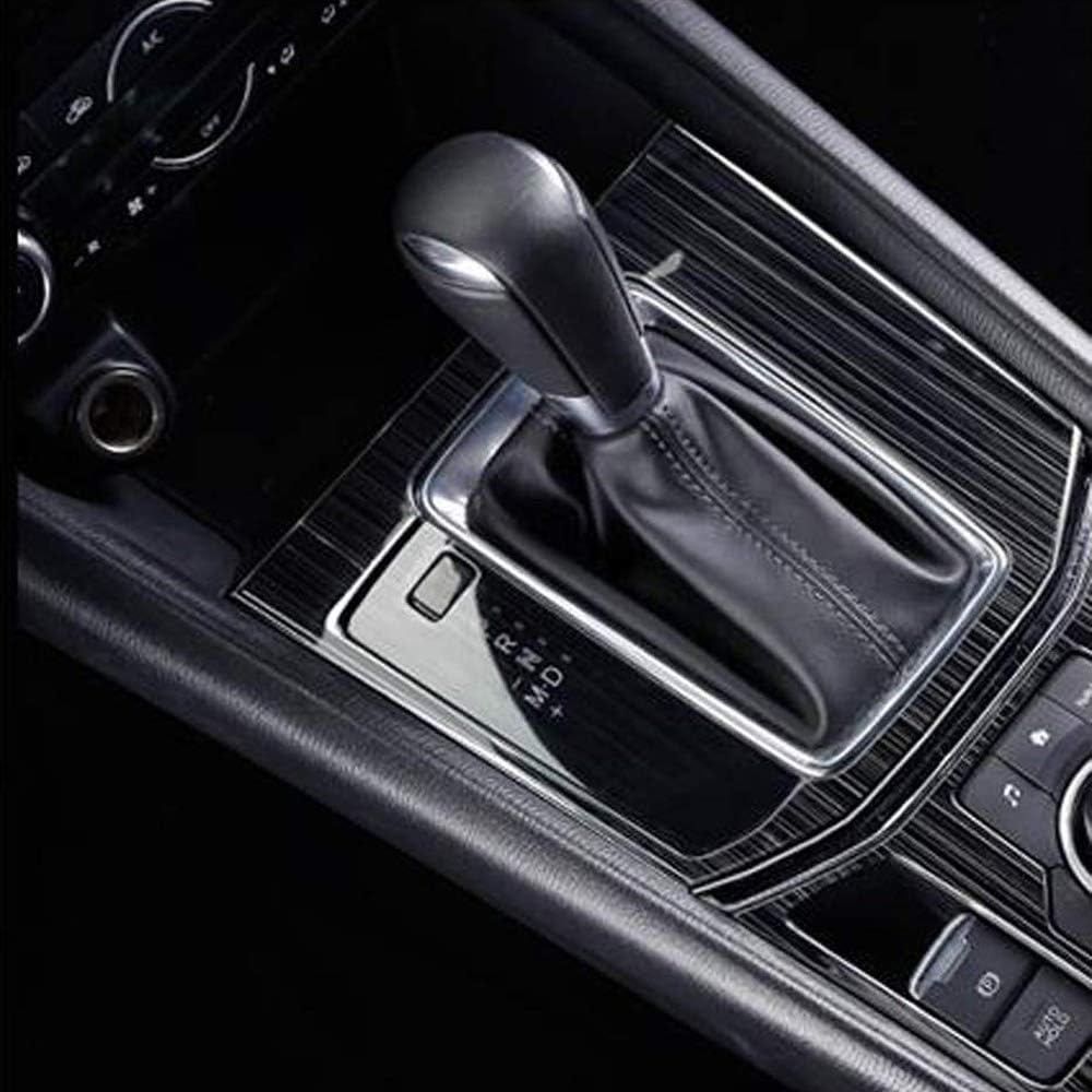 Black Gear Panel Cover Trim for Mazda CX-5 2017 2018 2019 Stainless Steel Pack of 2 G2726