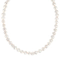 Natural Freshwater White Pearl Sterling Silver Necklace K12005
