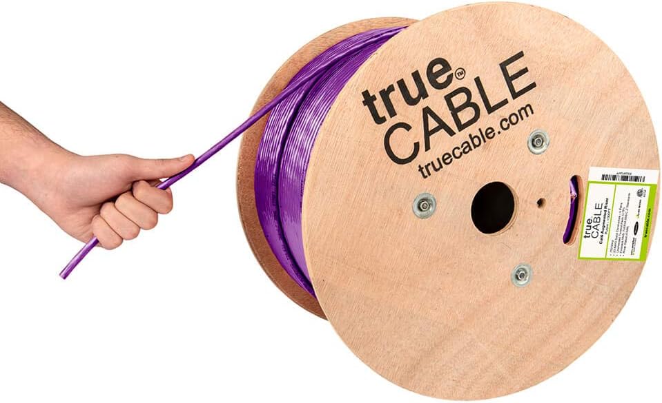 1000ft Red 23AWG 4 Pair Solid Bare Copper Bulk Ethernet Cable I5443