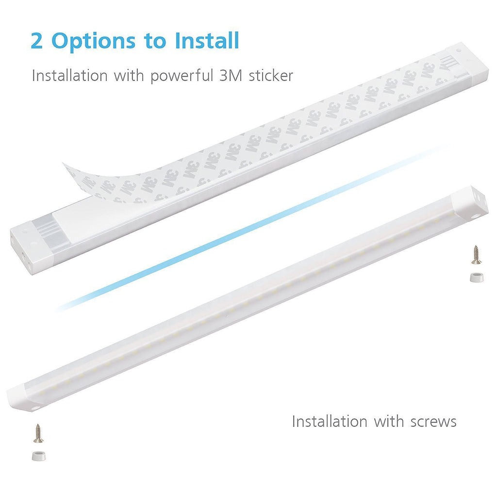 White Finish 6 Panels 12 inch LED Dimmable Under Cabinet Lighting Kit K9982