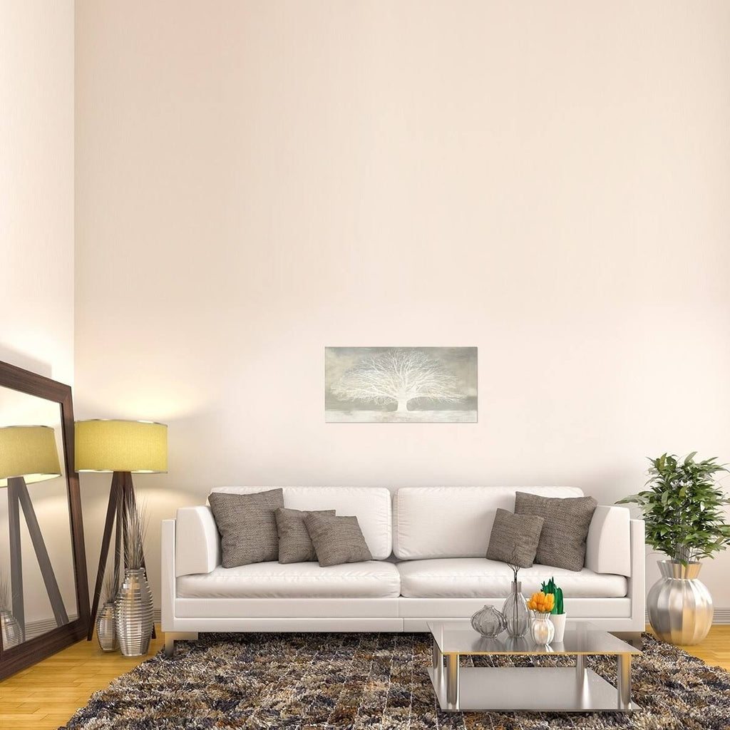 White Tree Stretched Canvas Artwork 18x22H x 36x22W Y542