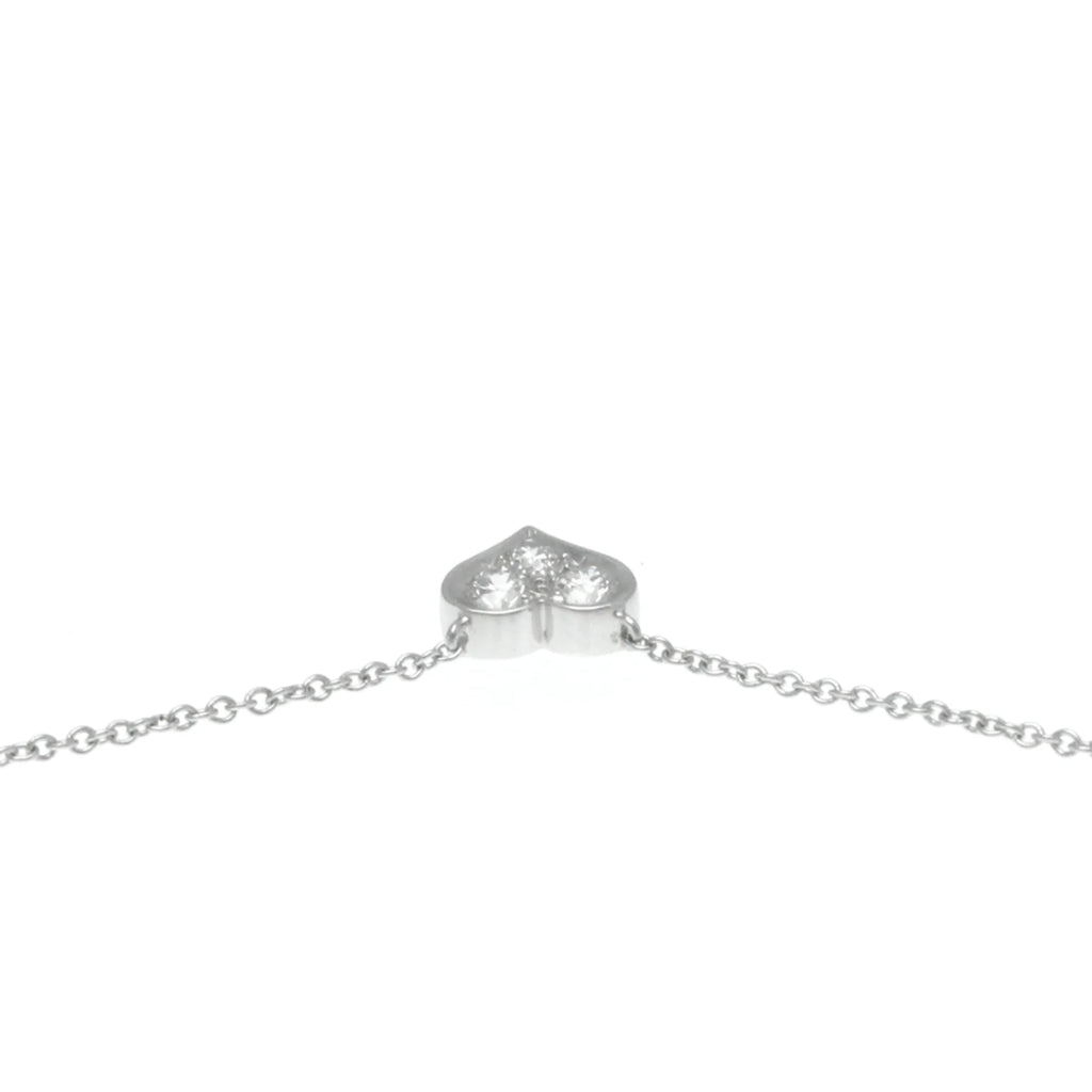 Platinum Diamond Heart Necklace Q93735