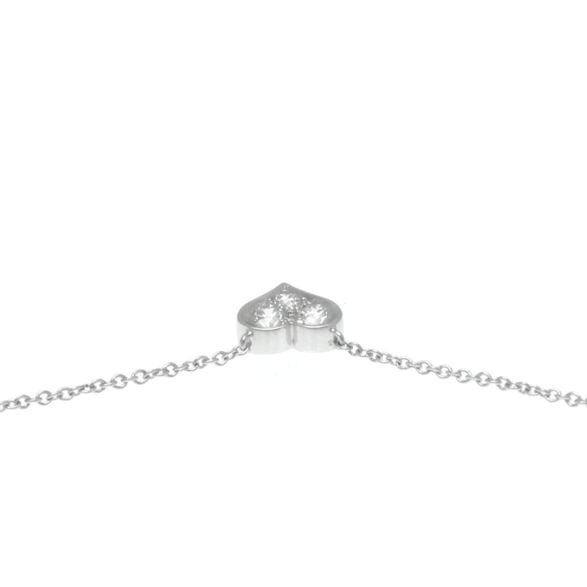 Platinum Diamond Heart Necklace Q93735