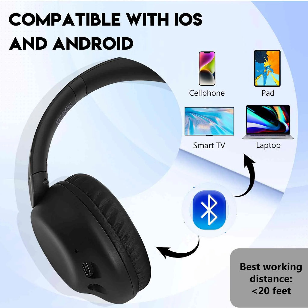 Wireless Bluetooth Over The Ear Headphones with Mic Y372