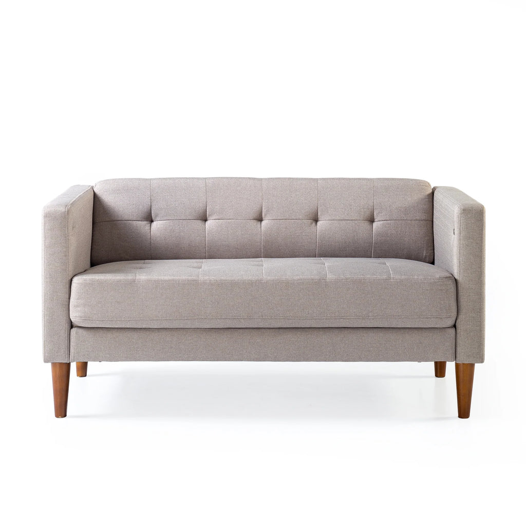 Oatmeal 2 Seat Loveseat with USB Ports E4856